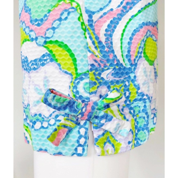 Lilly Pulitzer Delia Shift Dress 0 Cotton Multi Conch Republic Sleeveless Zip - Picture 9 of 12